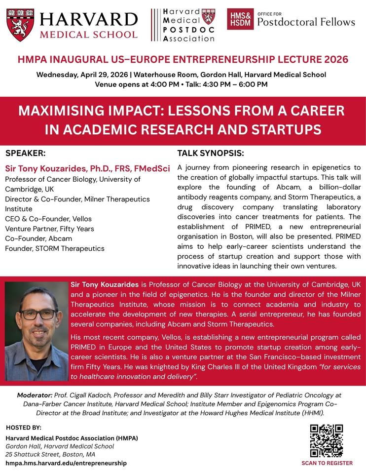 HMPA postdoc Entrepreneurship talk